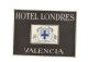 Etiquette Hôtel Londres Valencia